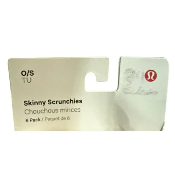 Lululemon Skinny Scrunchies 6 Pack O/S Neutral Tones Stretchy W9DB6S - Picture 3 of 7